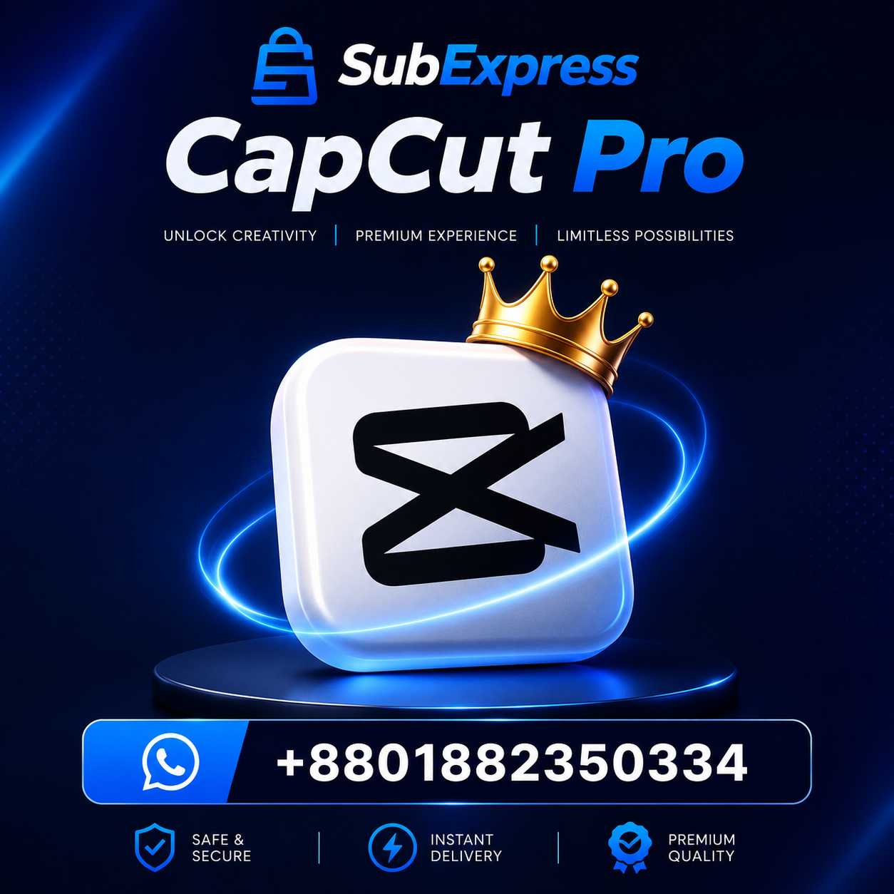 Official CapCut Pro Subscription 30 Days & 6 Months – Video Editing হবে আরও Smooth Official CapCut Pro এর মাধ্যমে